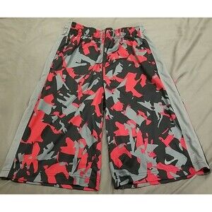 Nike Shorts Youth XL Basketball Black Red Grey Camo DriFit Athletic Long